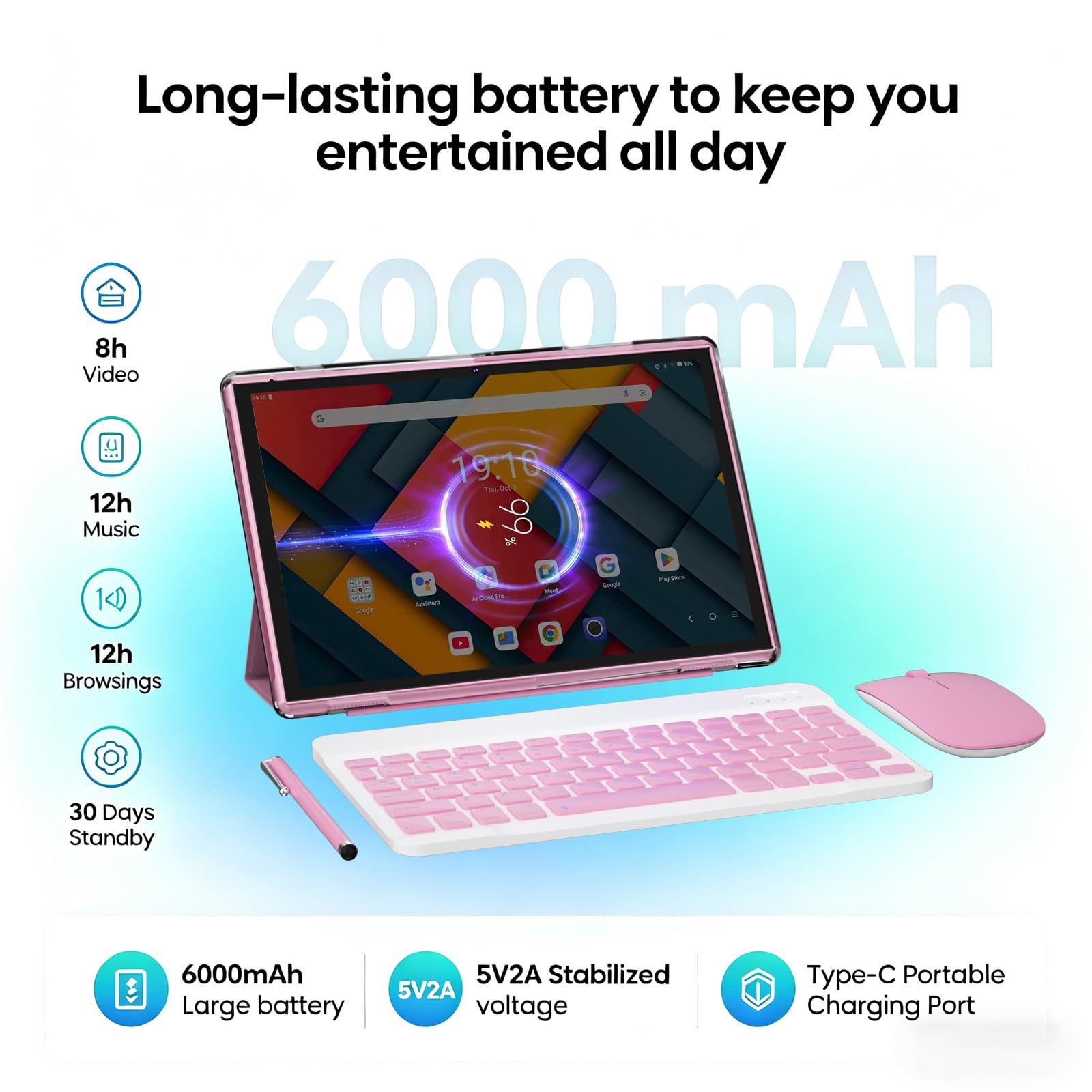 Amazon.com : 10 inch Tablet 2 in 1 Android 15 Tablets with